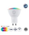 GLOBOSTAR® SMARTME 60487 Σποτ GU10 MR16 Smart Home WiFi με Λειτουργία μέσω Tuya APP LED 5.5W 550lm 120° AC 220-240V IP20 Πολύχρωμο RGBW+WW Dimmable - Bridgelux Chip - Μ5 x Π5 x Υ6.5cm - 3 Χρόνια Εγγύηση